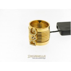 D&G anello Diva acciaio dorato e swarovsky mis.13 referenza DJ0197 new